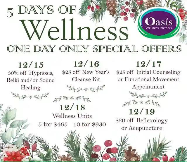 Wellness Week at Oasis Wellness Partners Scarborough ME
