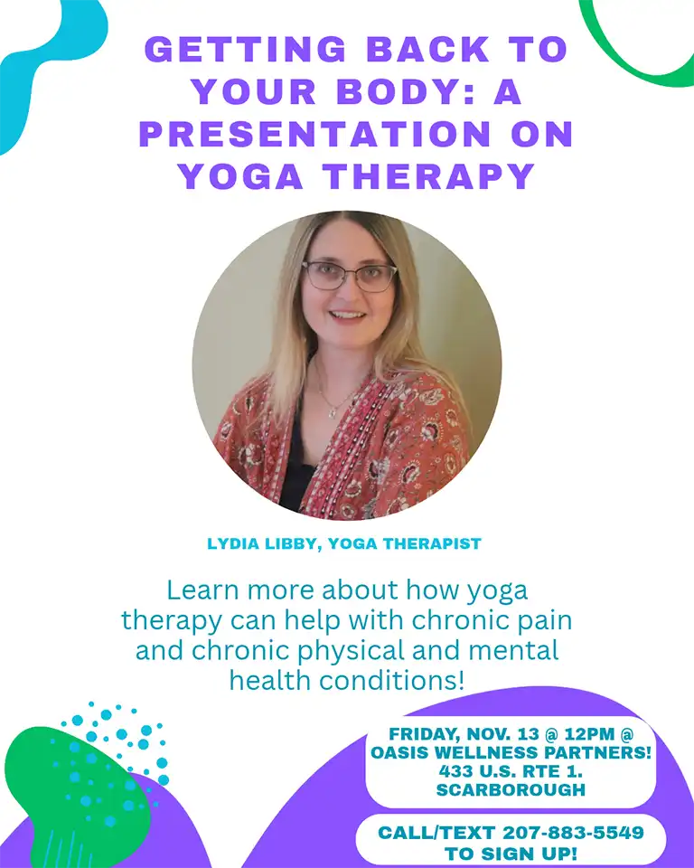 Getting Back To Your Body: A Presentation on Yoga Therapy Getting Back To Your Body: A Presentation on Yoga Therapy